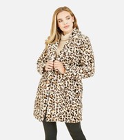 Yumi Kim Yumi Cream Leopard Faux Fur Coat